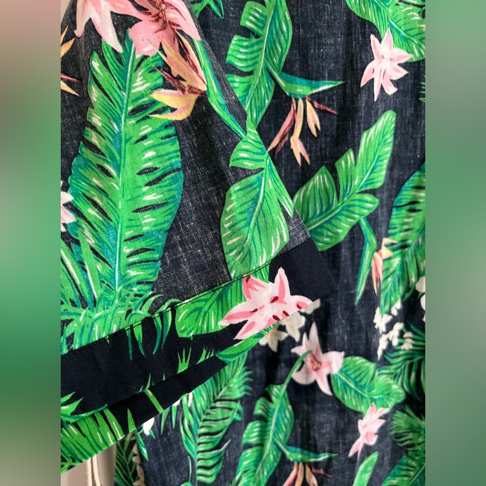 NWT Simply Southern Mens Short Sleeve Button Shirt Floral Hawaiian Beachy Size L - Picture 8 of 11